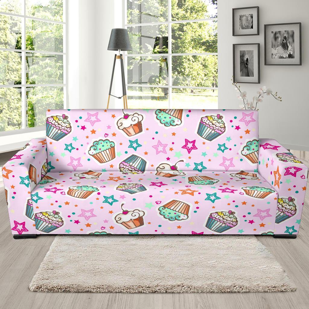 Cupcake Pattern Print Sofa Covers-grizzshop