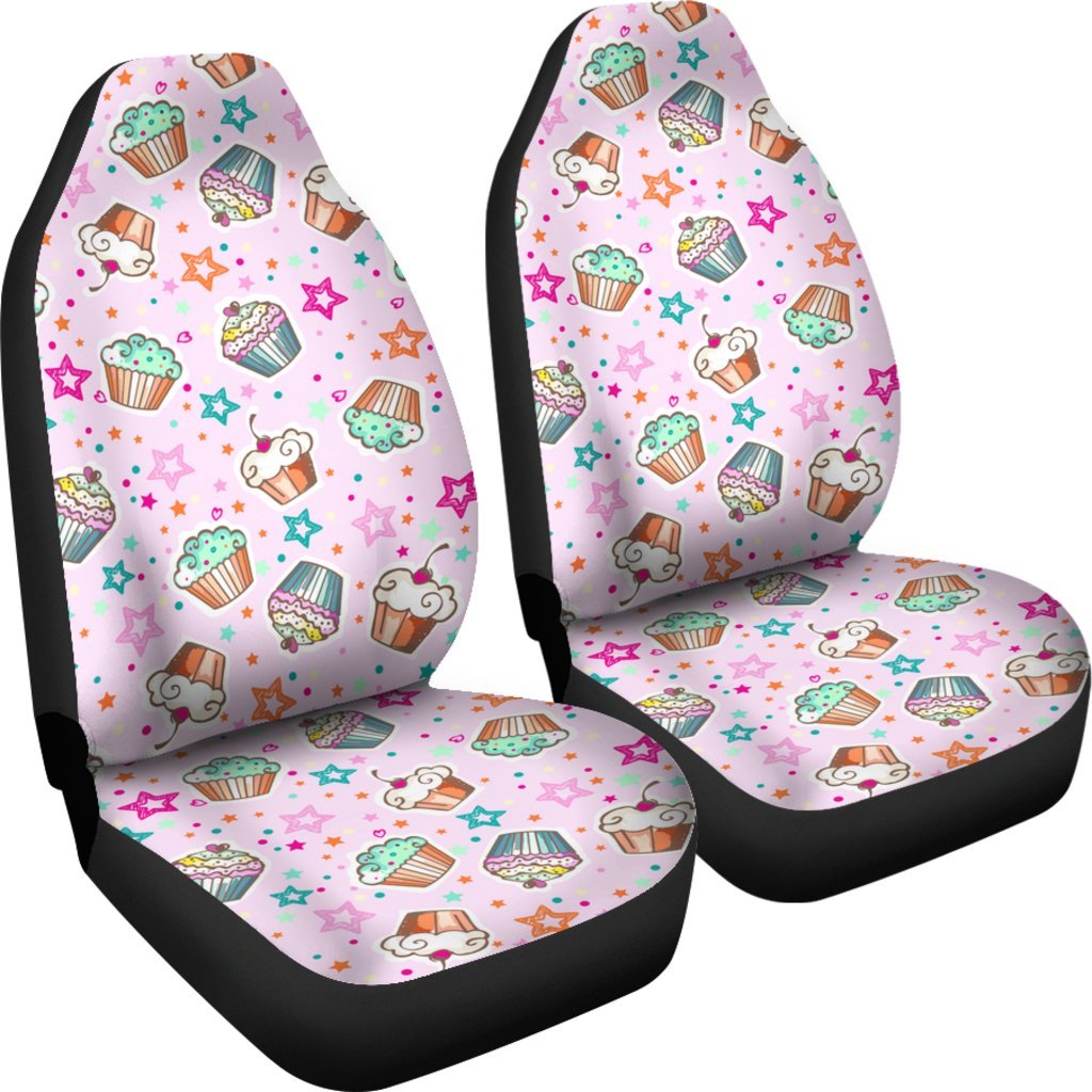 Cupcake Pattern Print Universal Fit Car Seat Cover-grizzshop