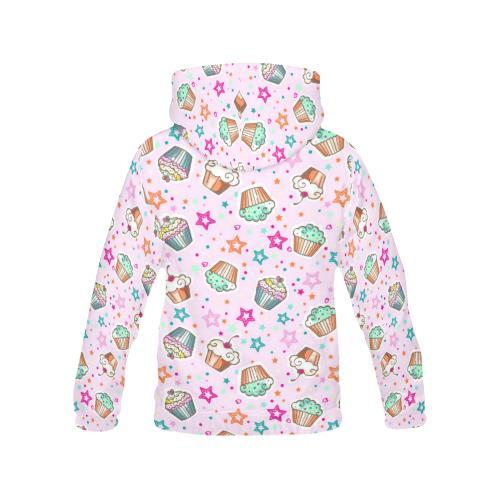 Cupcake Pattern Print Women Pullover Hoodie-grizzshop