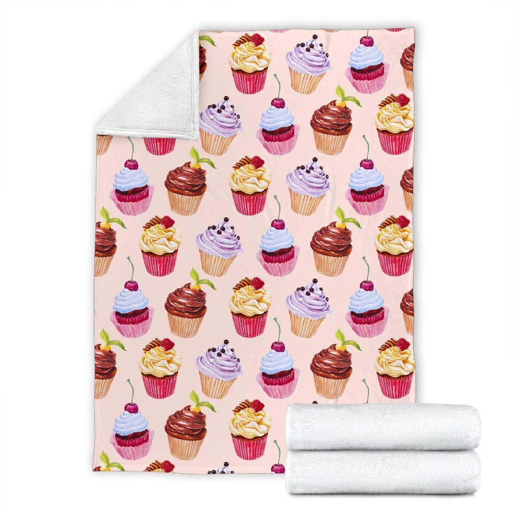 Cupcake Pink Pattern Print Blanket-grizzshop