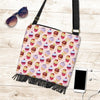 Cupcake Pink Pattern Print Crossbody Bags-grizzshop