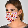 Cupcake Pink Pattern Print Face Mask-grizzshop