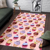 Cupcake Pink Pattern Print Floor Mat-grizzshop