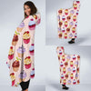 Cupcake Pink Pattern Print Hooded Blanket-grizzshop