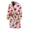 Cupcake Pink Pattern Print Men Long Robe-grizzshop