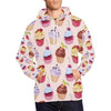 Cupcake Pink Pattern Print Men Pullover Hoodie-grizzshop