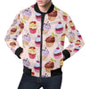 Cupcake Pink Pattern Print Men's Bomber Jacket-grizzshop