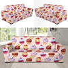 Cupcake Pink Pattern Print Sofa Covers-grizzshop