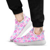 Cupcake Pink Print Pattern White Athletic Shoes-grizzshop