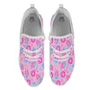 Cupcake Pink Print Pattern White Athletic Shoes-grizzshop