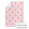 Cupcake Polka Dot Pattern Print Blanket-grizzshop