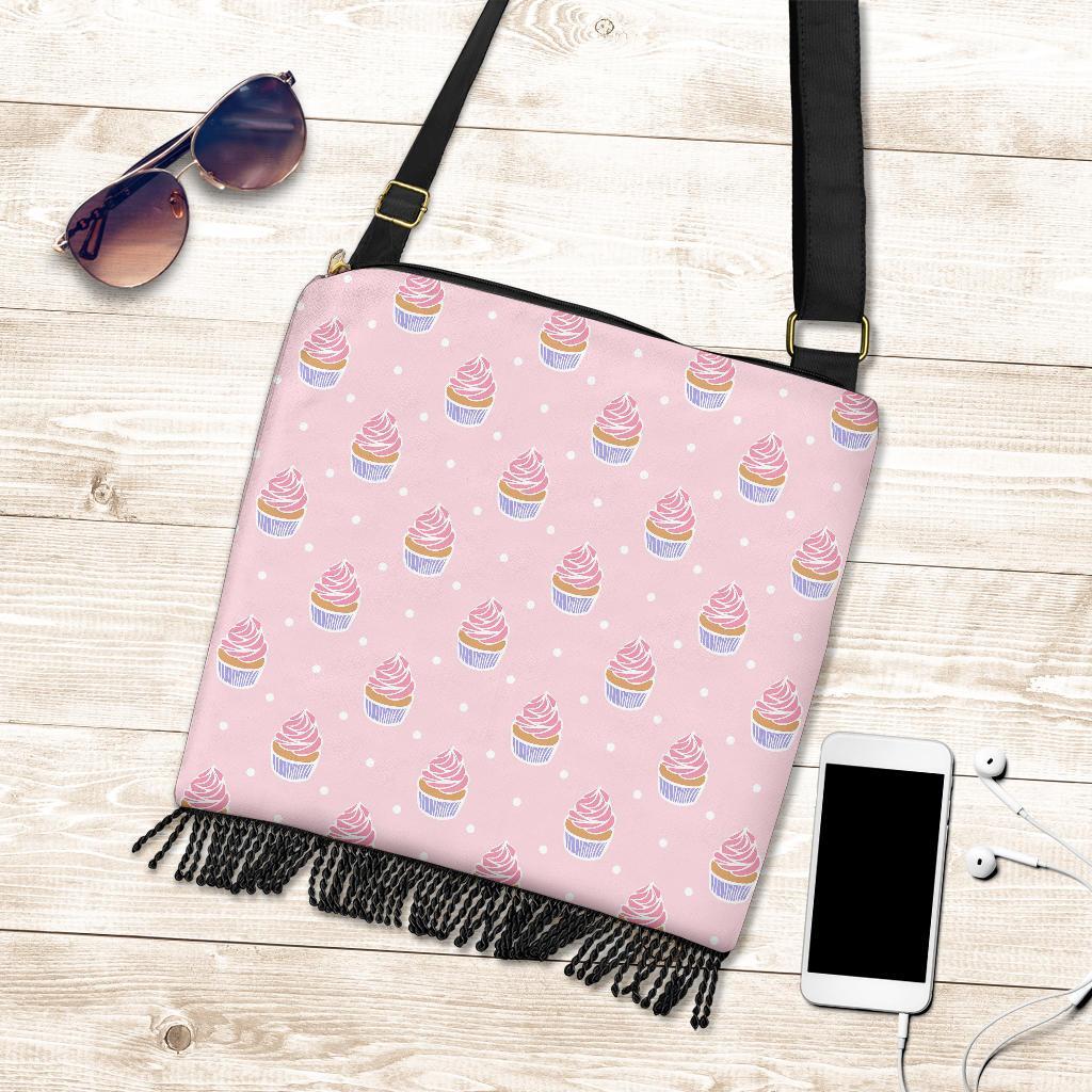 Cupcake Polka Dot Pattern Print Crossbody Bags-grizzshop