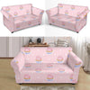 Cupcake Polka Dot Pattern Print Loveseat Cover-grizzshop