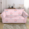 Cupcake Polka Dot Pattern Print Loveseat Cover-grizzshop