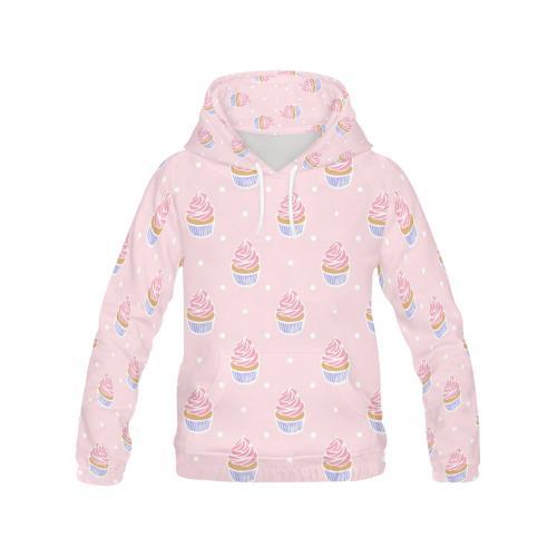 Cupcake Polka Dot Pattern Print Men Pullover Hoodie-grizzshop