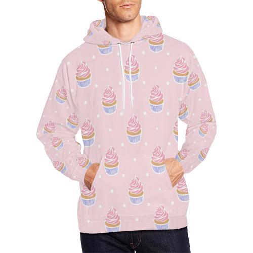 Cupcake Polka Dot Pattern Print Men Pullover Hoodie-grizzshop