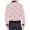 Cupcake Polka Dot Pattern Print Men's Bomber Jacket-grizzshop