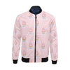 Cupcake Polka Dot Pattern Print Men's Bomber Jacket-grizzshop