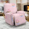 Cupcake Polka Dot Pattern Print Recliner Cover-grizzshop