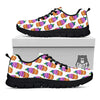 Cupcake Purple Print Pattern Black Sneaker-grizzshop