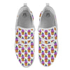 Cupcake Purple Print Pattern White Athletic Shoes-grizzshop