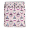 Cupcake Unicorn Pattern Print Duvet Cover Bedding Set-grizzshop