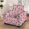 Cupid Valentine Cute Panda Print Pattern Armchair Slipcover-grizzshop