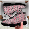 Cupid Valentine Cute Panda Print Pattern Black Basketball Shoes-grizzshop