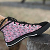 Cupid Valentine Cute Panda Print Pattern Black High Top Shoes-grizzshop