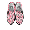 Cupid Valentine Cute Panda Print Pattern Black Slip On Shoes-grizzshop