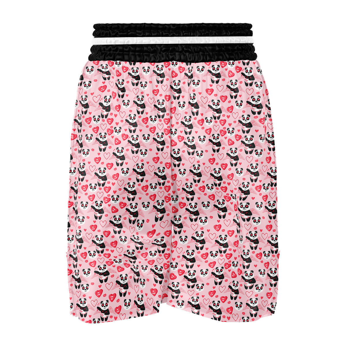 Cupid Valentine Cute Panda Print Pattern Boxing Shorts-grizzshop