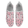 Cupid Valentine Cute Panda Print Pattern White Athletic Shoes-grizzshop