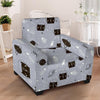 Cute Astronaut Cat Print Armchair Cover-grizzshop