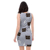 Cute Astronaut Cat Print Bodycon Dress-grizzshop