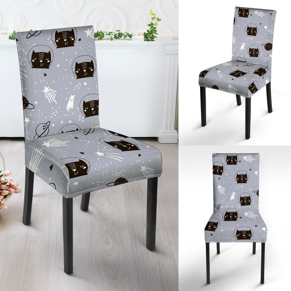 Cute Astronaut Cat Print Chair Cover-grizzshop