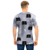 Cute Astronaut Cat Print Men T Shirt-grizzshop