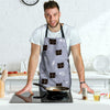 Cute Astronaut Cat Print Men's Apron-grizzshop