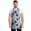 Cute Astronaut Cat Print Men's Apron-grizzshop