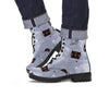 Cute Astronaut Cat Print Men's Boots-grizzshop