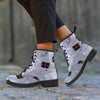 Cute Astronaut Cat Print Men's Boots-grizzshop