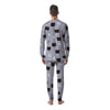 Cute Astronaut Cat Print Men's Pajamas-grizzshop