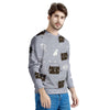 Cute Astronaut Cat Print Men's Sweatshirt-grizzshop