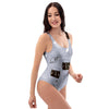 Cute Astronaut Cat Print One Piece Swimsuite-grizzshop