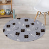 Cute Astronaut Cat Print Round Rug-grizzshop