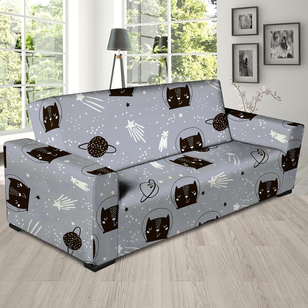 Cute Astronaut Cat Print Sofa Cover-grizzshop