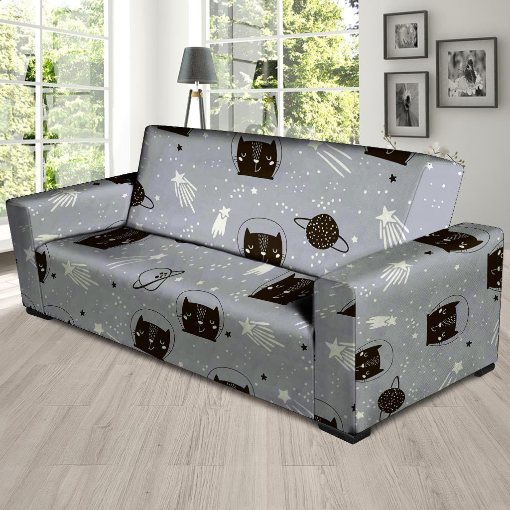 Cute Astronaut Cat Print Sofa Cover-grizzshop