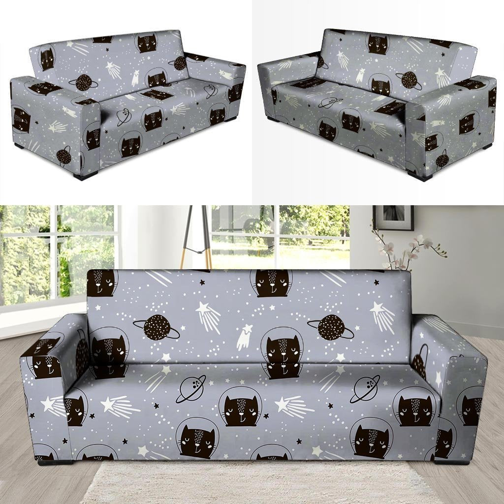 Cute Astronaut Cat Print Sofa Cover-grizzshop