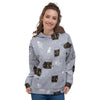 Cute Astronaut Cat Print Women's Hoodie-grizzshop