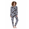 Cute Astronaut Cat Print Women's Pajamas-grizzshop