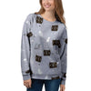 Cute Astronaut Cat Print Women's Sweatshirt-grizzshop